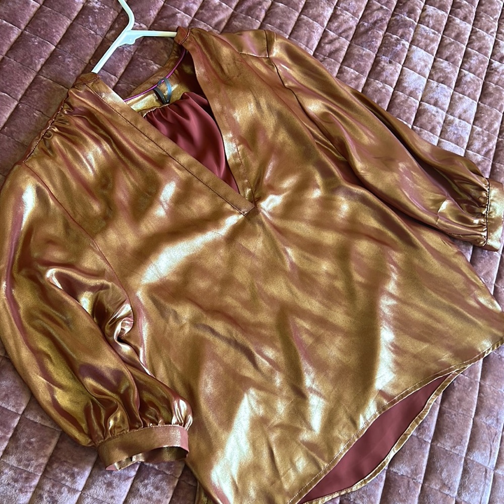 Size xs . Gorgeous silky Anthropologie top. Worn once